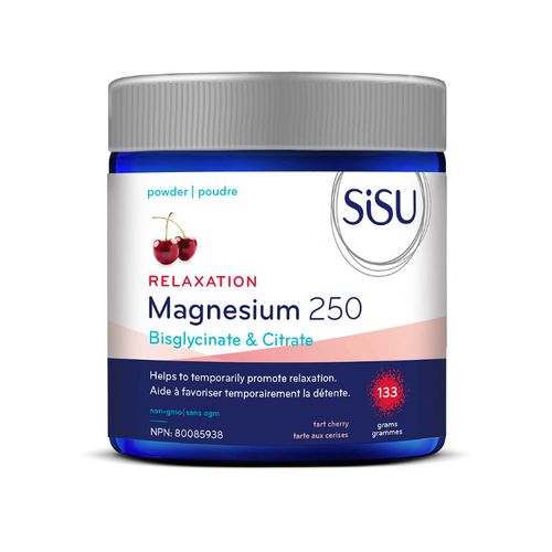 Sisu, Magnesium 250 Powder, Tart Cherry, 133g
