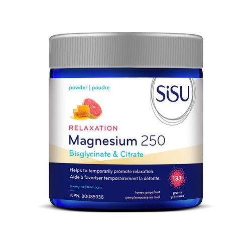 Sisu, Magnesium 250 Powder, Honey Grapefruit, 133g
