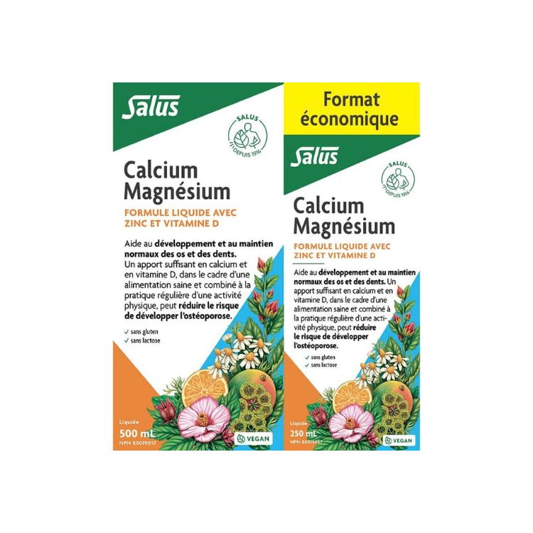 Salus, Calcium Magnesium with Zinc and Vitamin D, 500ml+250ml Bonus Pack - Salus | Lifeplus Natural Health
