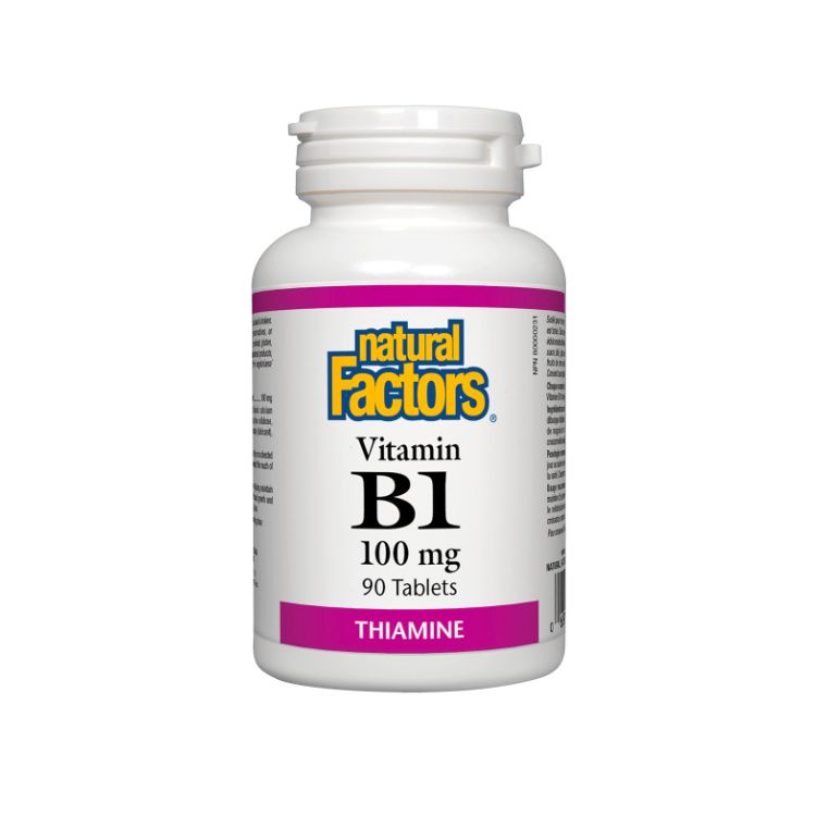 Natural Factors, Vitamin B1, 100 mg, 90 tables