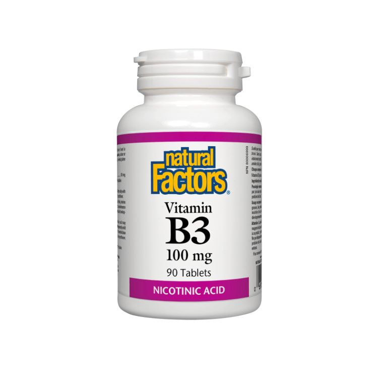 加拿大Natural Factors维生素B3 100mg 降低胆固醇 维护心血管健康