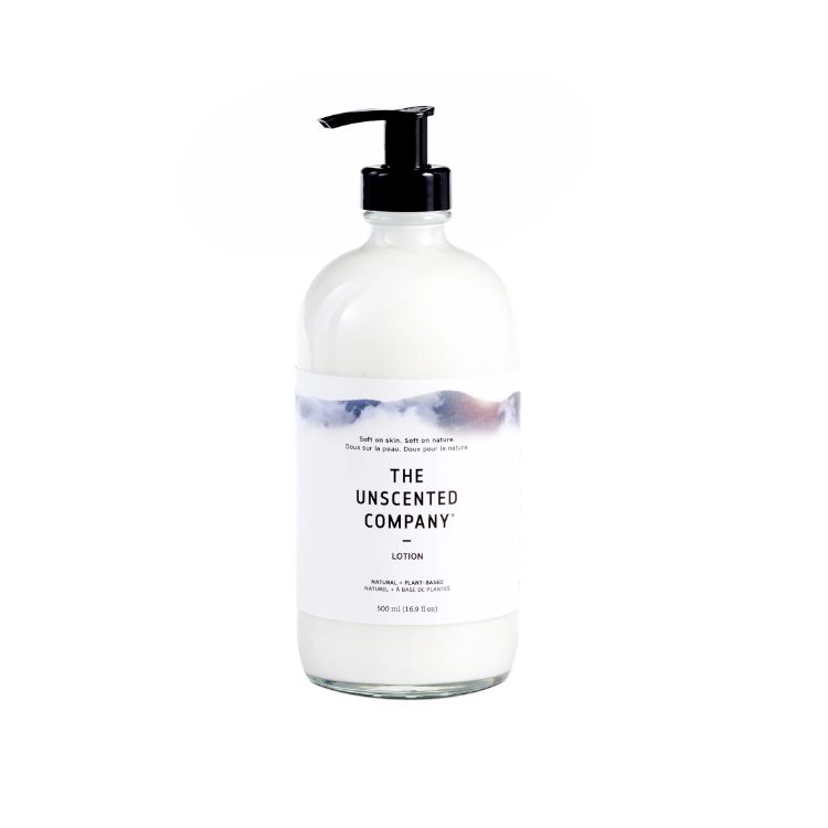 加拿大The Unscented Company 100%全天然乳液 玻璃瓶装 无香型/500毫升 轻盈保湿 温和亲肤 全家适用