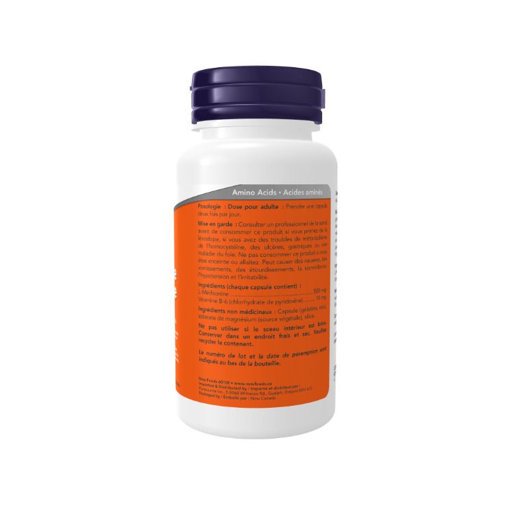 Now Foods, L-Methionine, 500mg, 100 Capsules