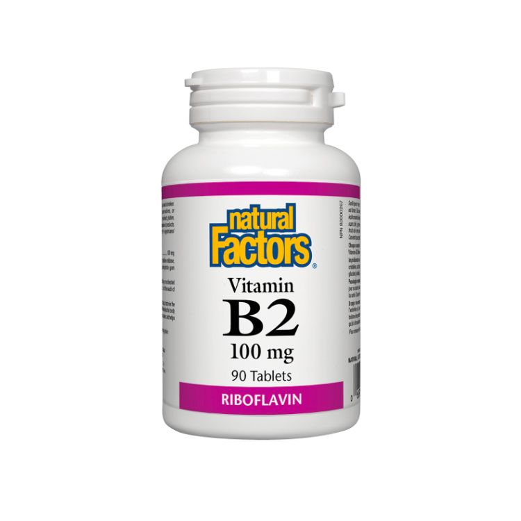 Natural Factors, Vitamin B2 Riboflavin 100 mg, 90 tables