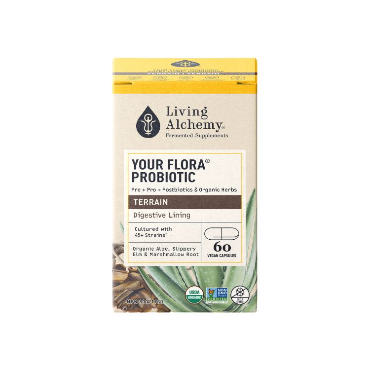 加拿大Living Alchemy聚合发酵益生菌 修复配方/60粒 全面支持消化系统健康 添加榆树皮芦荟 修复肠道内壁