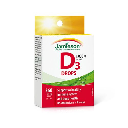 Jamieson, Vitamin D3 Drops 1000IU, 360 Drops