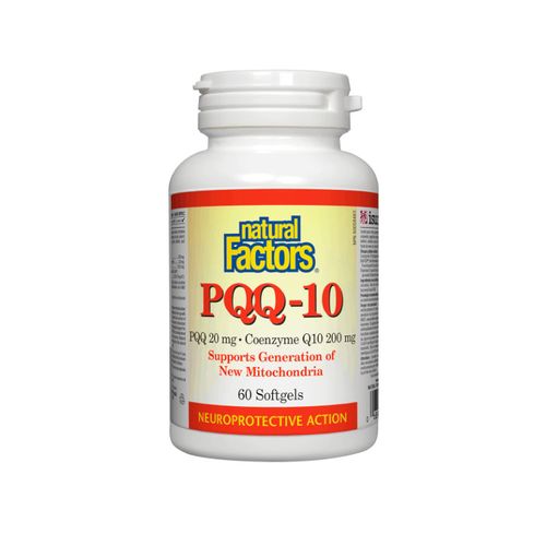 加拿大Natural Factors PQQ+辅酶Q10胶囊 60粒 维护心脑血管健康 提升大脑认知