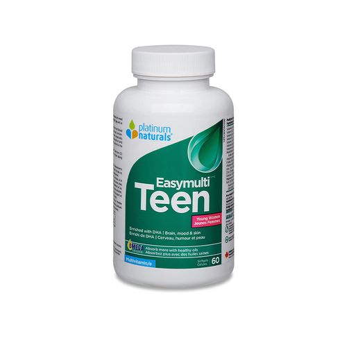 Platinum Naturals, Easymulti Teen for Women, 60 Softgels