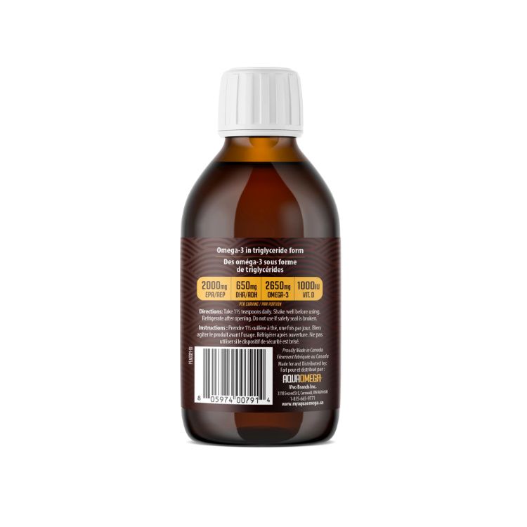 AquaOmega, 3X Extra Strength EPA, Lemon, 450ml