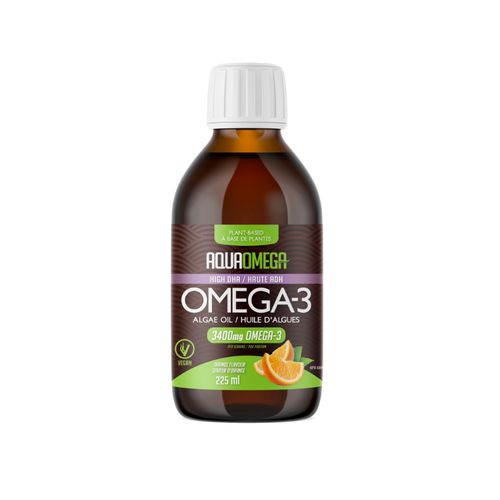 AquaOmega, Algae Oil Plant Based Omega-3, Orange, 225ml
