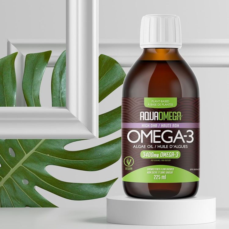AquaOmega, Algae Oil Plant Based Omega-3, Orange, 225ml
