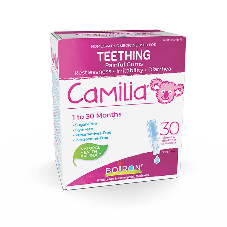 加拿大Boiron Camilia顺势疗法儿童出牙期缓适液 30支 缓解出牙期疼痛烦躁