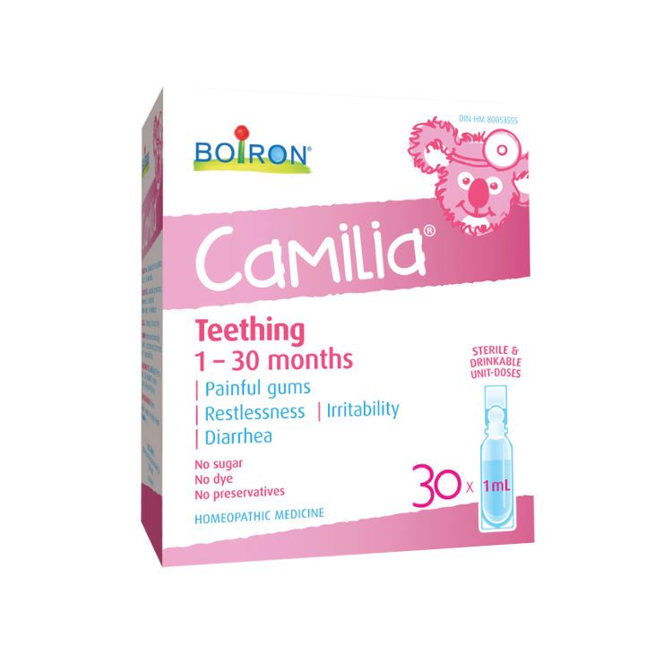 加拿大Boiron Camilia顺势疗法儿童出牙期缓适液 30支 缓解出牙期疼痛烦躁