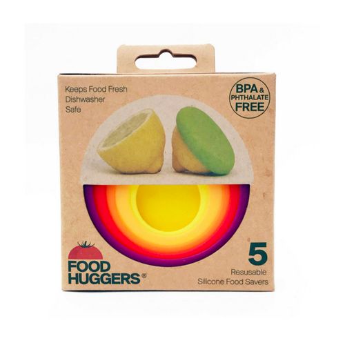 美国Food Huggers硅胶食品环保保鲜盖 5件套装 收获的秋天色系 专利设计 延长剩余食材保鲜期