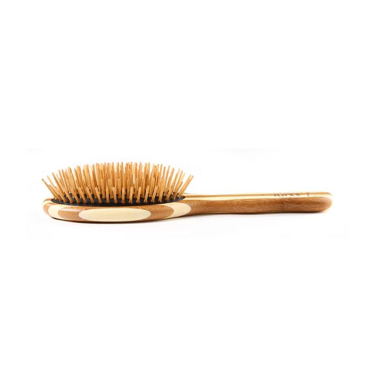美国Bass Brushes 16号天然竹子梳子 100%天然竹木齿 改善静电炸毛 头发打结