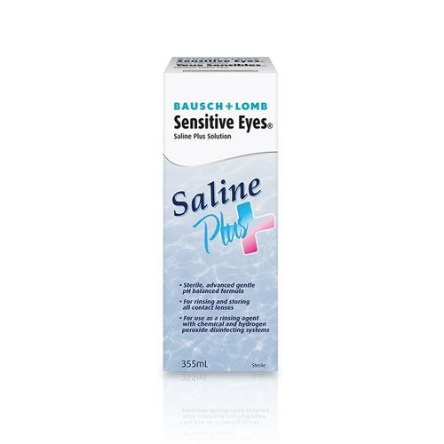 Bausch+Lomb, Sensitive Eyes Saline Plus Solution, 355ml