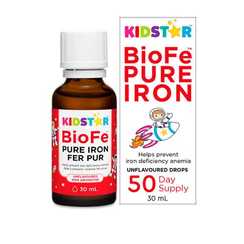 加拿大KidStar BioFe儿童补铁滴剂 30ml 无味不便秘 1岁至12岁可用 50天剂量