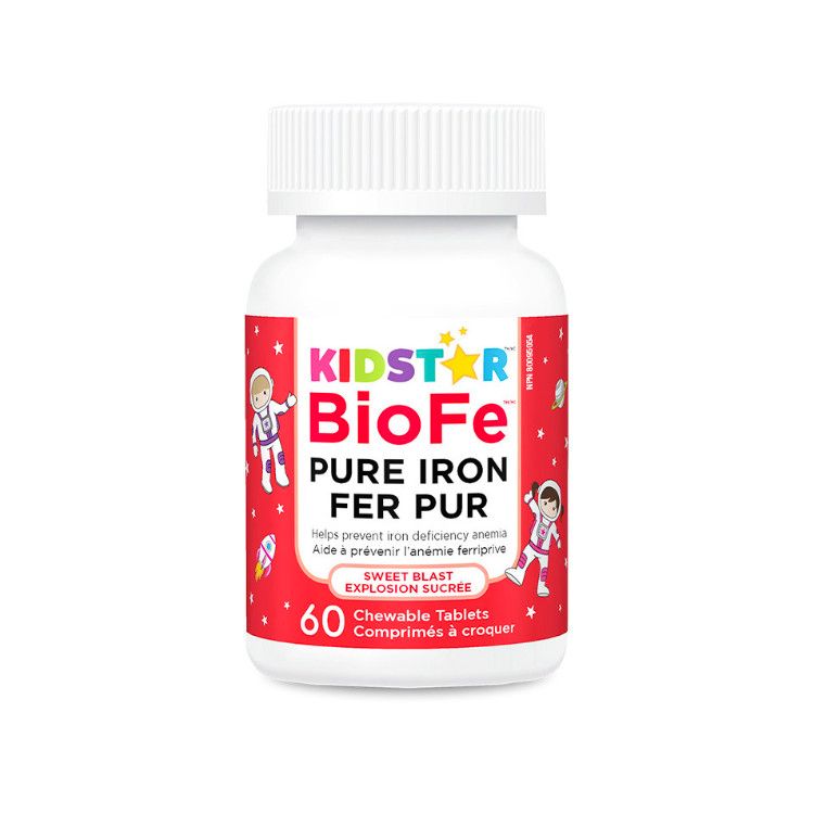 KidStar, BioFe Pure Iron Chewables, 5mg, 60 Tablets