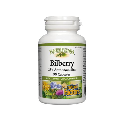 Natural Factors, Bilberry, 90 Capsules
