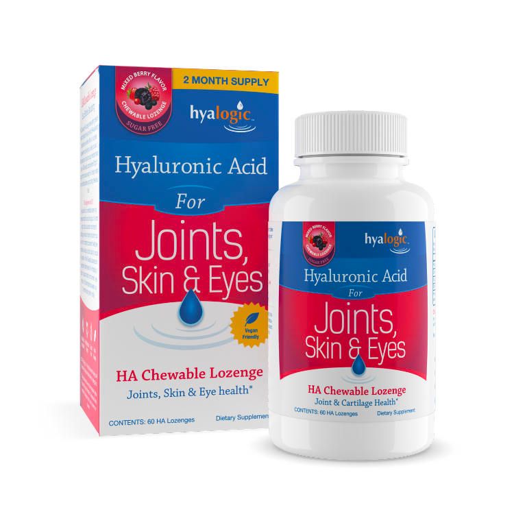 Hyalogic, Hyaluronic Acid for Joints HA Chewable Lozenge, 60s Lifeplus Natural Health