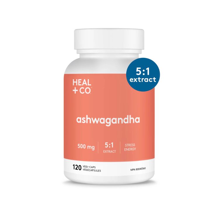 Heal+Co., Ashwagandha 500mg, 120 Capsules