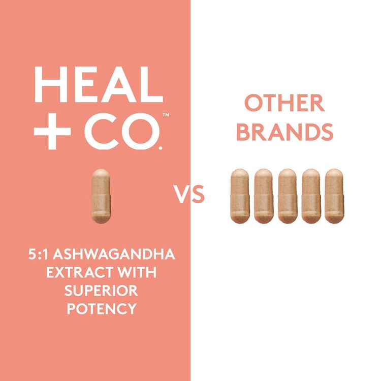 Heal+Co., Ashwagandha 500mg, 120 Capsules