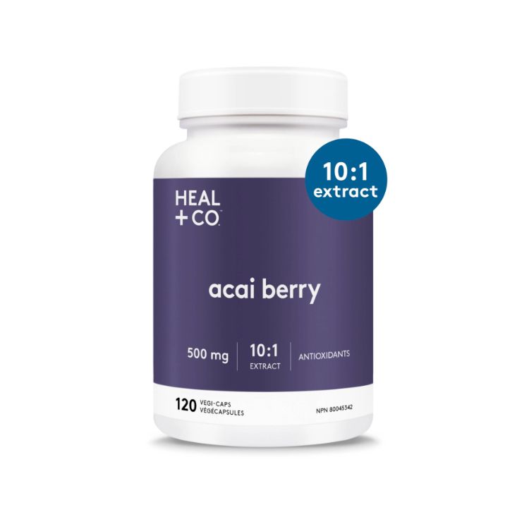Heal+Co., Acai Berry 500mg, 120 Capsules