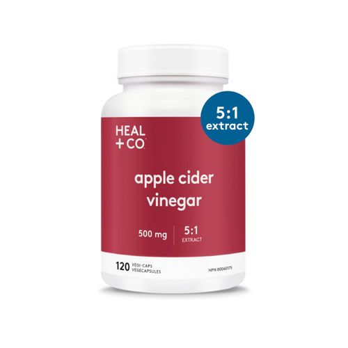 Heal+Co., Apple Cider Vinegar 500mg, 120 Capsules