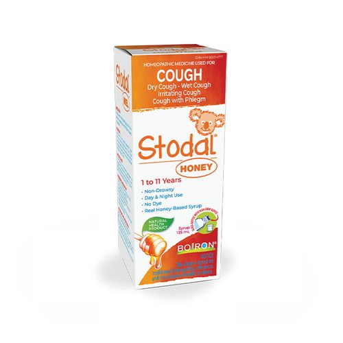 加拿大Boiron Stodal顺势疗法咳嗽糖浆 蜂蜜版 125 ml 1岁至11岁可用 专门针对干咳和湿咳