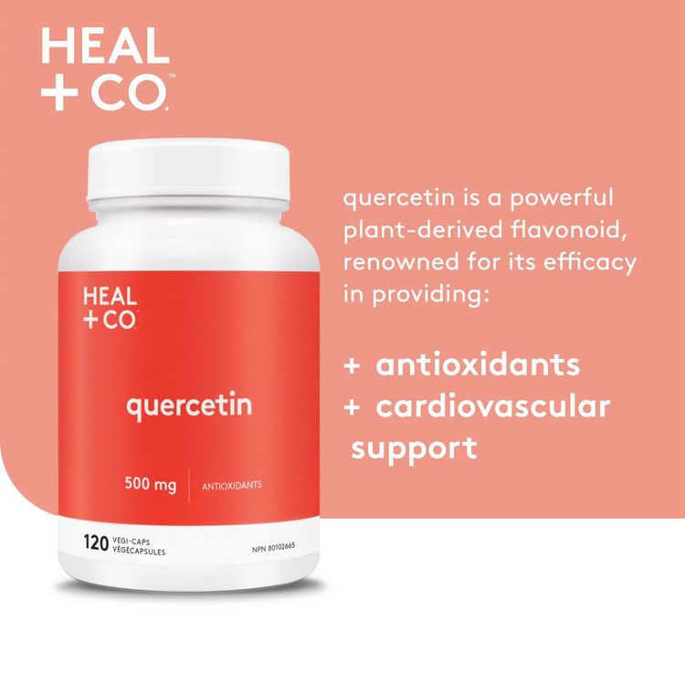 Heal+Co., Quercetin 500mg, 120 Capsules