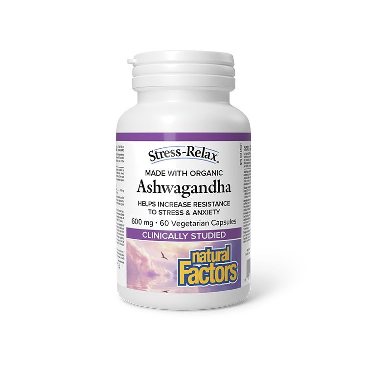 Natural Factors, Ashwagandha 600 mg, 60 Vegetarian Capsules