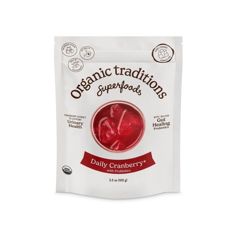 美国Organic Traditions有机蔓越莓益生菌粉 100克 维护胃肠道健康 预防改善尿路感染