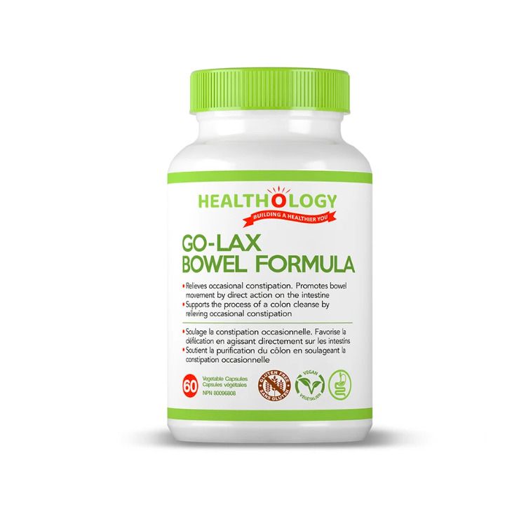 Healthology, GO-LAX Bowel Formula, 60 Veg Capsules