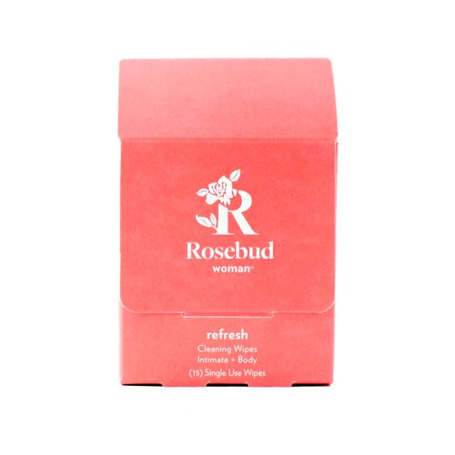Rosebud Woman, Refresh Intimate Cleansing Wipes, 15 Individual Single-Use Wipes