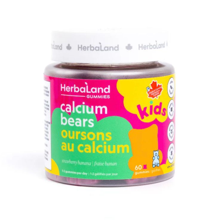 HerbaLand, Calcium Bears for Kids, 60 Gummies