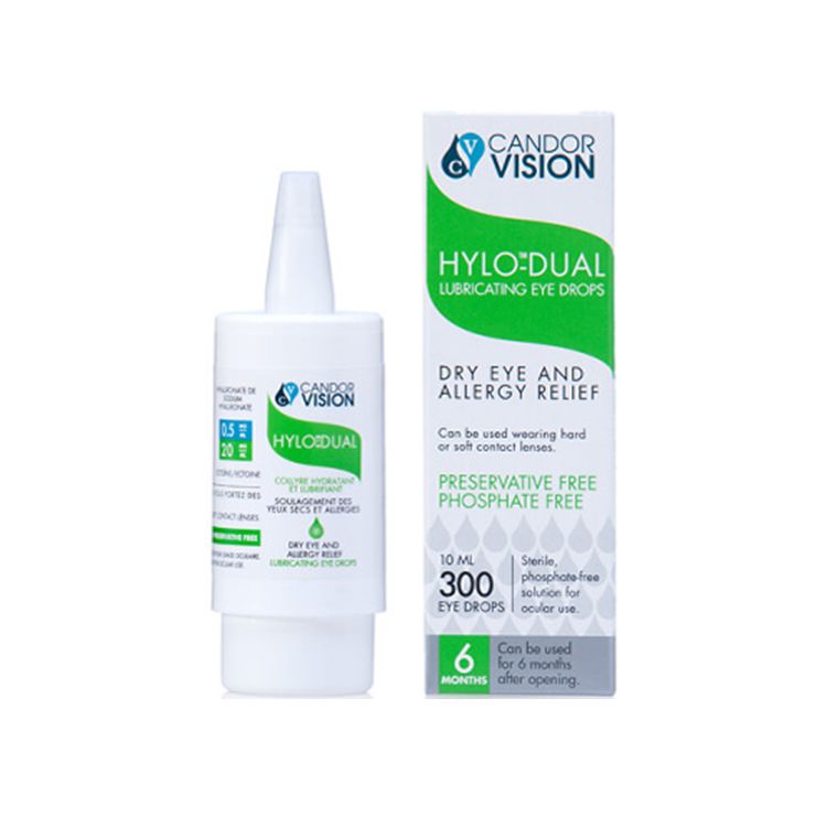 德国CandorVision HYLO-DUAL海露双效滴眼护眼液 对抗干眼过敏症状 人工泪液缓解疲劳 修复角膜