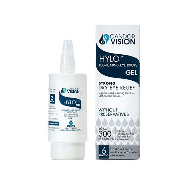 德国CandorVision HYLO-GEL海露加强版滴眼护眼液 针对中重度干眼症 术后恢复人工泪液 修复角膜