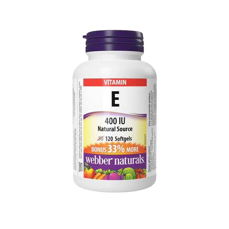 Webber Naturals, Vitamin E 400 IU, 120 Softgels