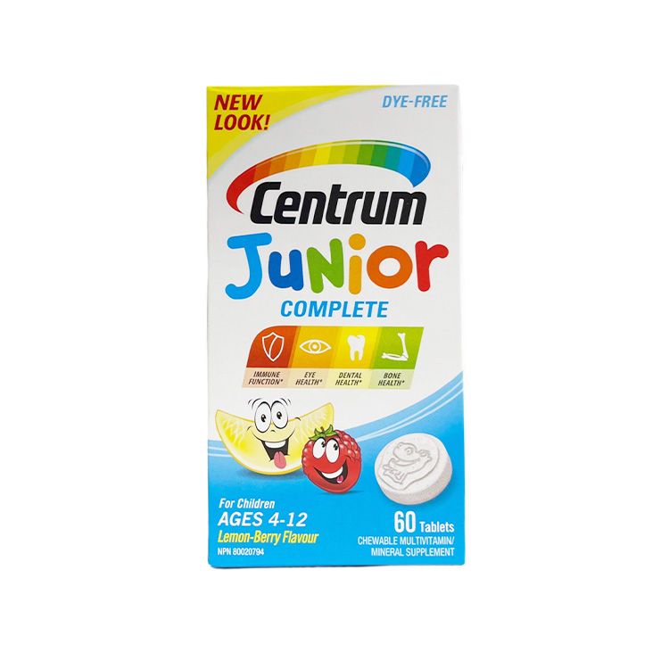 Centrum, Junior Complete Lemon-Berry Flavour, 60 Chewable Tablets ...