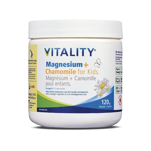VITALITY, Magnesium+Chamomile for Kids, 120g