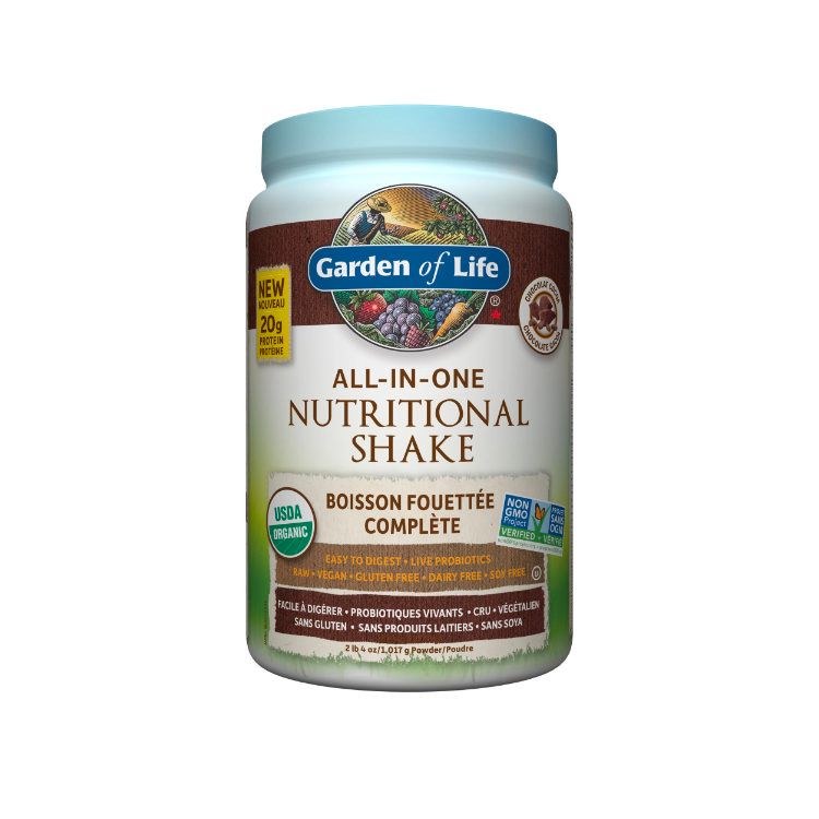 美国Garden of Life有机完全营养蛋白粉 巧克力味 1017克 每份含20克蛋白质 21种维生素矿物质