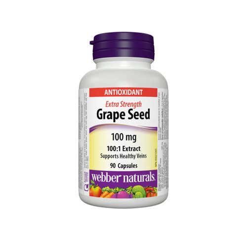 Webber Naturals, Grape Seed, 100mg, 90 Capsules