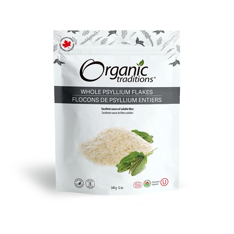 Organic Traditions, Organic Psyllium Flakes, 340g