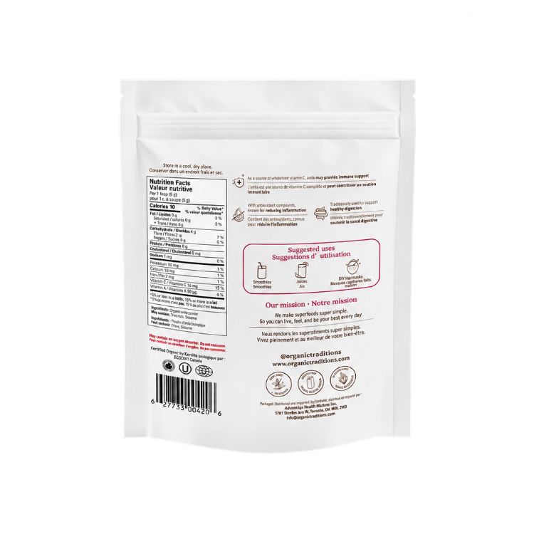 Organic Traditions, Organic Amla Powder, 200g - Organic Traditions | Lifeplus Natural Health