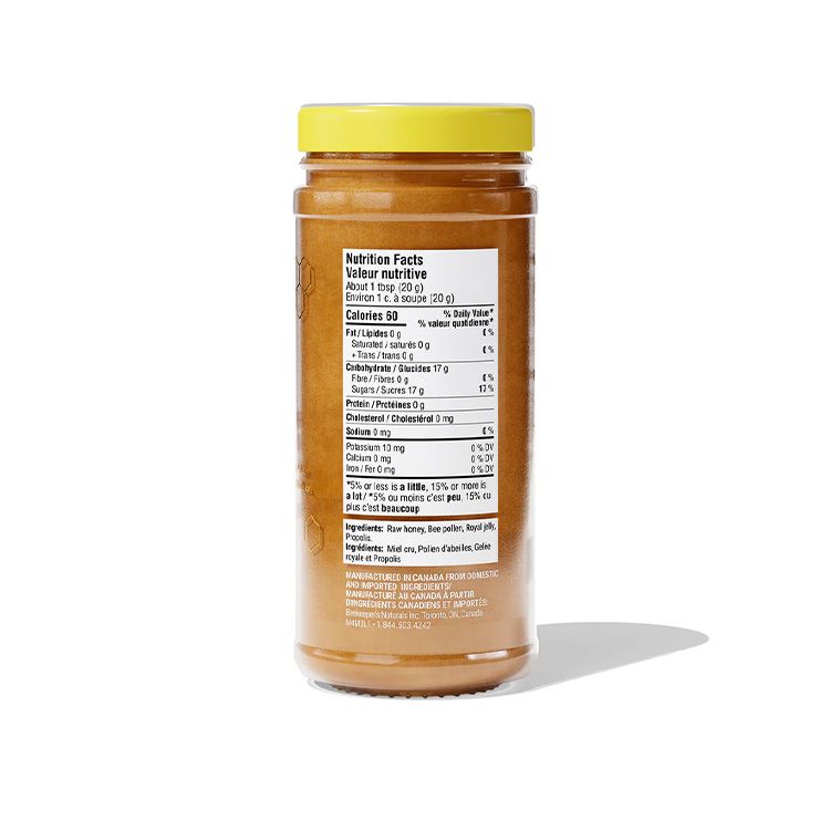 加拿大Beekeeper's天然蜂蜜精华膏 330克 完美混合蜂王浆蜂花粉蜂胶 每天1勺 提升免疫