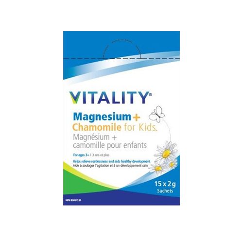 VITALITY, Magnesium+Chamomile for Kids, 15 Sachets