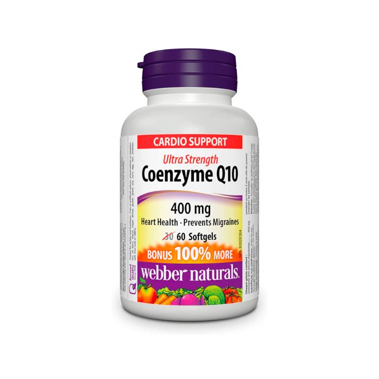 Webber Naturals, CoEnzyme Q10, 400mg, 60 Softgels