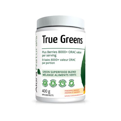 Alora Naturals, True Greens Powder, Pineapple Mango, 344g