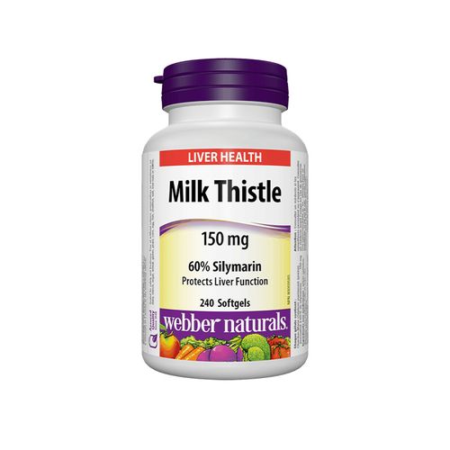 Webber Naturals, Milk Thistle 60% Silymarin, 240 Softgels