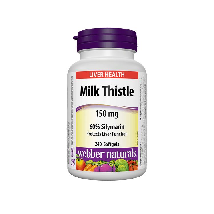 Webber Naturals, Milk Thistle 60% Silymarin, 240 Softgels